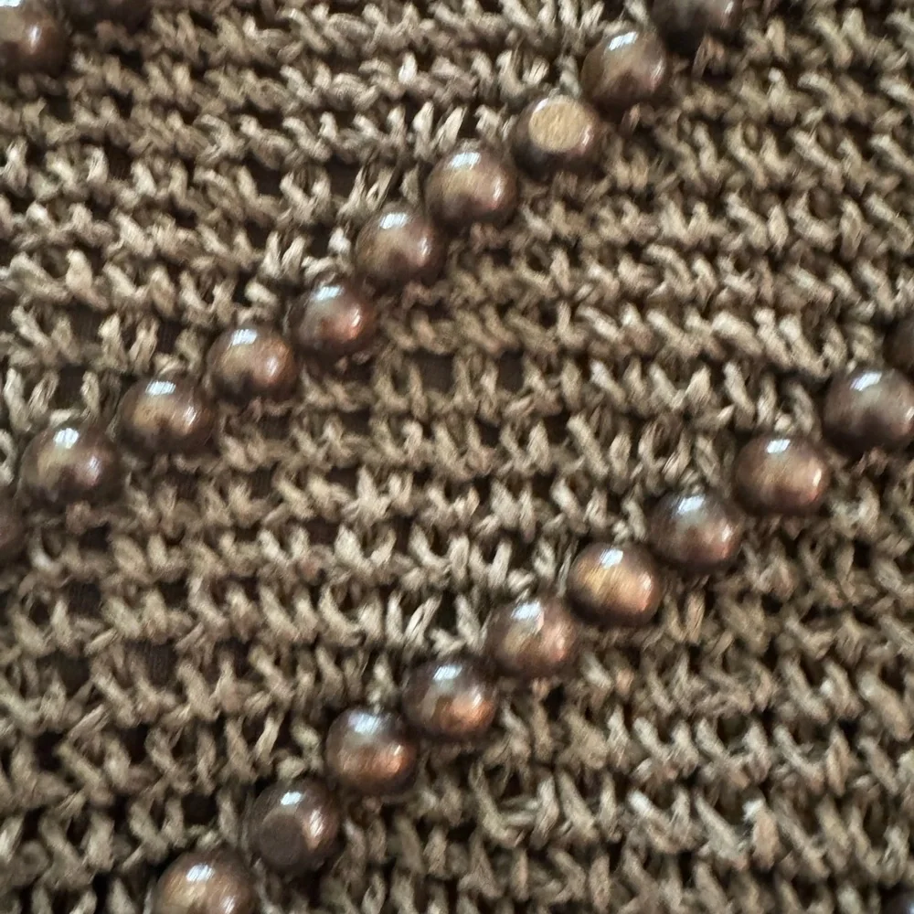 Elegant Brown Woven Shoulder Bag